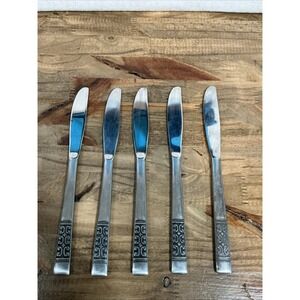 Vintage Rogers Stainless Steel Dinner Flatware Korean Casa Vista 5 Knives‎